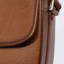 Burberrys Shoulder Bag Leather Brown Gold Auth ep9972-8