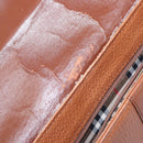 Burberrys Shoulder Bag Leather Brown Gold Auth ep9972-11