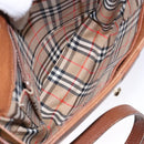 Burberrys Shoulder Bag Leather Brown Gold Auth ep9972-12