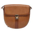 Burberrys Shoulder Bag Leather Brown Gold Auth ep9972-13