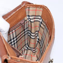 Burberrys Shoulder Bag Leather Brown Gold Auth ep9972-20