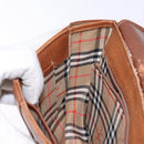 Burberrys Shoulder Bag Leather Brown Gold Auth ep9972-21