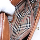 Burberrys Shoulder Bag Leather Brown Gold Auth ep9972-22