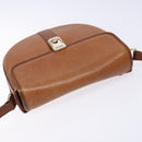 Burberrys Shoulder Bag Leather Brown Gold Auth ep9972-6