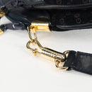 GUCCI Micro GG Canvas Shoulder Bag Suede Navy Gold 001 261 0932 Auth ep9973-18