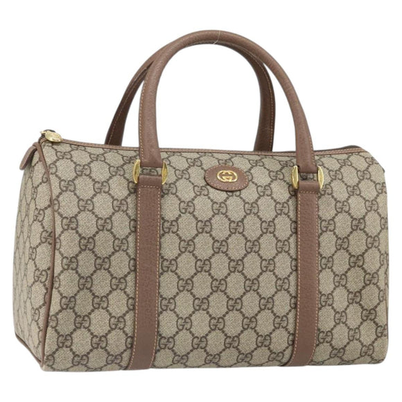 GUCCI GG Supreme Hand Bag PVC Beige Gold 001 39 6842 Auth ep9977