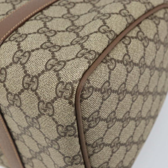 GUCCI GG Supreme Hand Bag PVC Beige Gold 001 39 6842 Auth ep9977