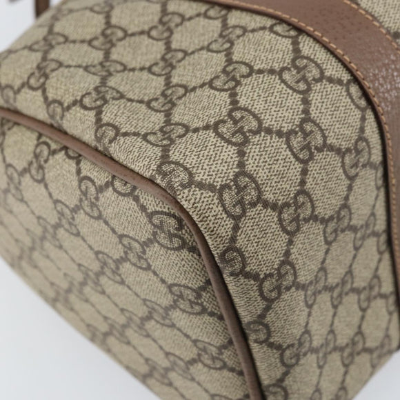 GUCCI GG Supreme Hand Bag PVC Beige Gold 001 39 6842 Auth ep9977