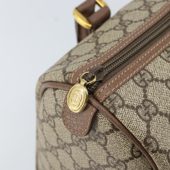 GUCCI GG Supreme Hand Bag PVC Beige Gold 001 39 6842 Auth ep9977