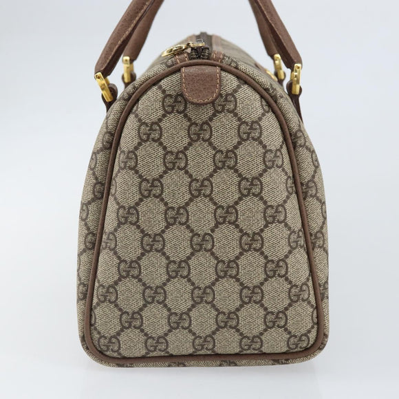 GUCCI GG Supreme Hand Bag PVC Beige Gold 001 39 6842 Auth ep9977