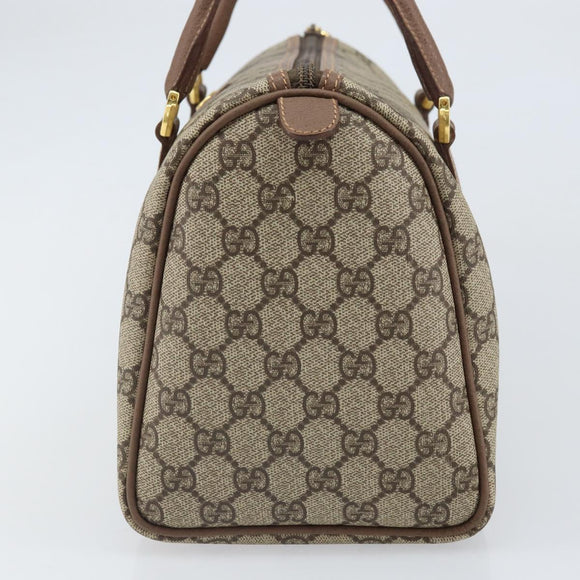 GUCCI GG Supreme Hand Bag PVC Beige Gold 001 39 6842 Auth ep9977