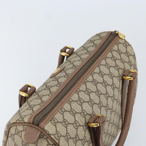 GUCCI GG Supreme Hand Bag PVC Beige Gold 001 39 6842 Auth ep9977