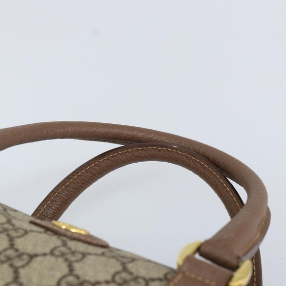 GUCCI GG Supreme Hand Bag PVC Beige Gold 001 39 6842 Auth ep9977
