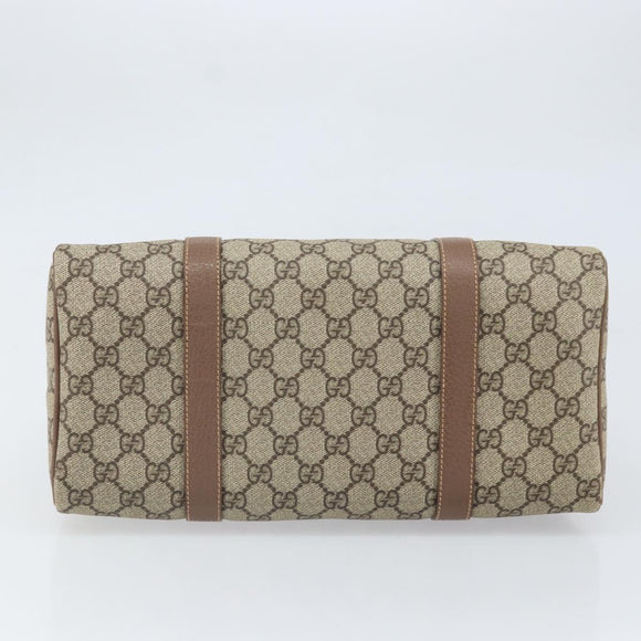 GUCCI GG Supreme Hand Bag PVC Beige Gold 001 39 6842 Auth ep9977