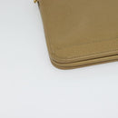 Christian Dior Chain Shoulder Bag Leather Beige Gold Auth ep9978-14