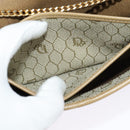 Christian Dior Chain Shoulder Bag Leather Beige Gold Auth ep9978-12