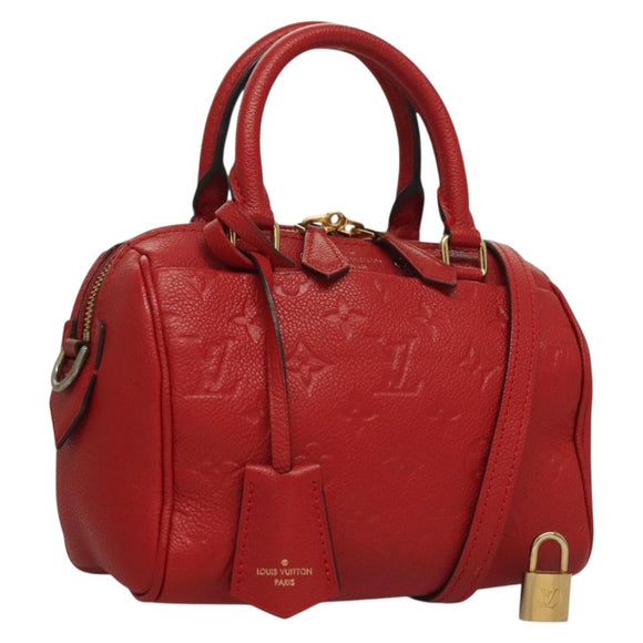 LOUIS VUITTON Empreinte Speedy Bandouliere 20 Hand Bag Red M42395 LV Auth ep9983
