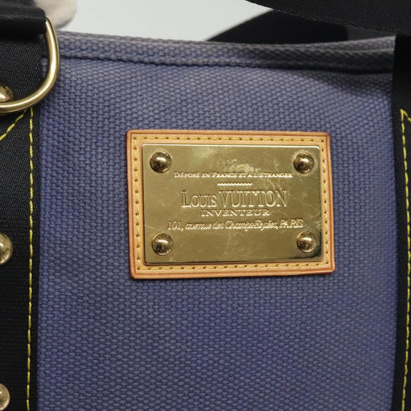 LOUIS VUITTON Antigua Cabas MM Tote Bag Blue M40087 LV Auth ep9985