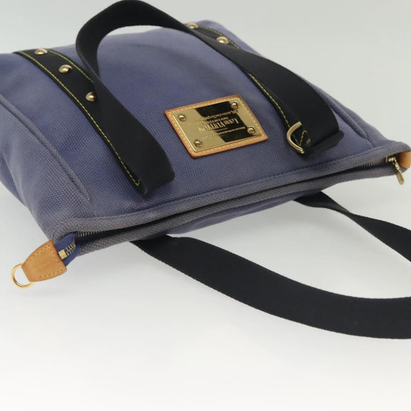 LOUIS VUITTON Antigua Cabas MM Tote Bag Blue M40087 LV Auth ep9985