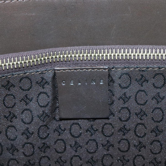 CELINE C Macadam Canvas Tote Bag Gold White Auth ep9987