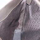 CELINE C Macadam Canvas Tote Bag Gold White Auth ep9987-19