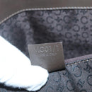 CELINE C Macadam Canvas Tote Bag Gold White Auth ep9987-12