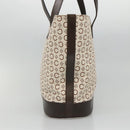 CELINE C Macadam Canvas Tote Bag Gold White Auth ep9987-4