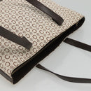 CELINE C Macadam Canvas Tote Bag Gold White Auth ep9987-6