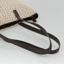 CELINE C Macadam Canvas Tote Bag Gold White Auth ep9987-7