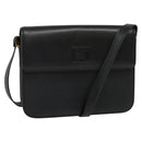 Burberrys Shoulder Bag Leather Black Gold Auth ep9991-1