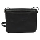 Burberrys Shoulder Bag Leather Black Gold Auth ep9991-2