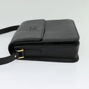 Burberrys Shoulder Bag Leather Black Gold Auth ep9991-3