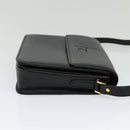 Burberrys Shoulder Bag Leather Black Gold Auth ep9991-4