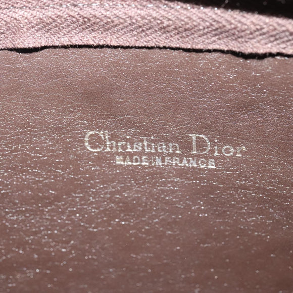 Christian Dior Trotter Canvas Shoulder Bag Brown Gold Auth ep9994