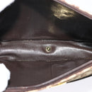 Christian Dior Trotter Canvas Shoulder Bag Brown Gold Auth ep9994-12