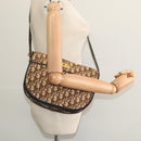 Christian Dior Trotter Canvas Shoulder Bag Brown Gold Auth ep9994-19
