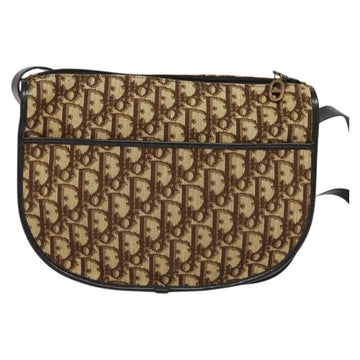 Christian Dior Trotter Canvas Shoulder Bag Brown Gold Auth ep9994 - 0