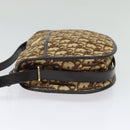 Christian Dior Trotter Canvas Shoulder Bag Brown Gold Auth ep9994-3