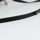 Christian Dior Trotter Canvas Shoulder Bag Brown Gold Auth ep9994-7