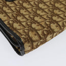 Christian Dior Trotter Canvas Hand Bag Brown Gold Auth ep9995-12