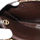 Christian Dior Trotter Canvas Hand Bag Brown Gold Auth ep9995-18
