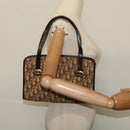 Christian Dior Trotter Canvas Hand Bag Brown Gold Auth ep9995-21