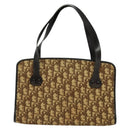 Christian Dior Trotter Canvas Hand Bag Brown Gold Auth ep9995-3