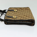 Christian Dior Trotter Canvas Hand Bag Brown Gold Auth ep9995-4