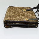 Christian Dior Trotter Canvas Hand Bag Brown Gold Auth ep9995-5