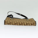 Christian Dior Trotter Canvas Hand Bag Brown Gold Auth ep9995-9