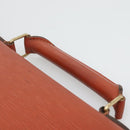 LOUIS VUITTON Epi Serviette Ambassador Business Bag Brown M54413 LV Auth ep9999-8