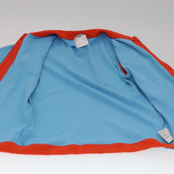 CHANEL Short Sleeve Cotton Blue CC Auth FF0787M