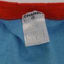 CHANEL Short Sleeve Cotton Blue CC Auth FF0787M-13