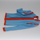 CHANEL Short Sleeve Cotton Blue CC Auth FF0787M-4